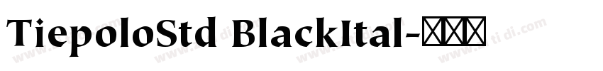 TiepoloStd BlackItal字体转换